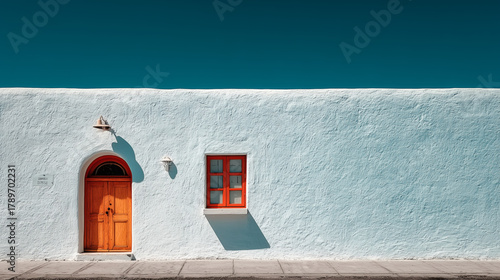 Fototapeta Naklejka Na Ścianę i Meble -  minimal mediterranean door