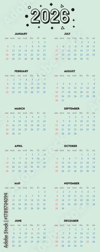 Plan ahead with the 2026 calendar, a fresh and modern design to keep you organized all year long, perfect for any office or home space.