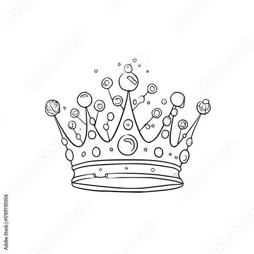 Crown drawing sketch king queen royal tiara princess prince coronation monarchy majestic regal power symbol art