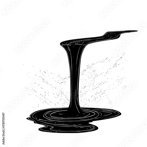 Download black liquid pouring illustration vector graphic design element for art and design projects