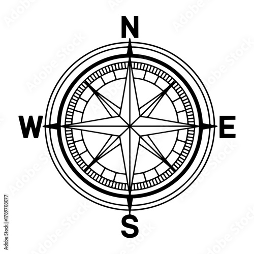  Navigational Compass: A classic navigational compass design, illustrating the four cardinal directions and precise bearings. A visual aid for those seeking guidance, mapping out their next adventure.