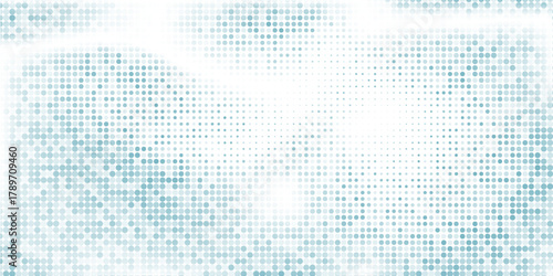 Vector Transparent Vector Gradient Blue Color Halftone Background Staggered Dots Pattern Illustration Abstract Modern Design