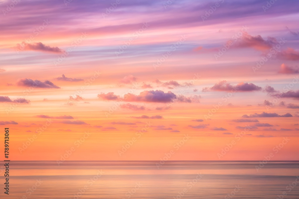 Obraz premium Serene Sunset Sky with Natural Colors 