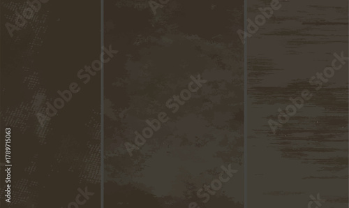 Dark Texturescape Three Panels of Depth, dark, texturescape, abstract, depth, panels, triptych, texture, shadow, layered, moody, modern, contemporary, visual art, minimal, gradient, dimension,