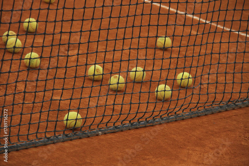 Tennis Training Balls on Clay Court – Practice and Precision Behind the Net