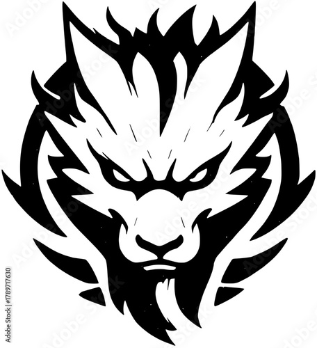 tribal wolf tattoo