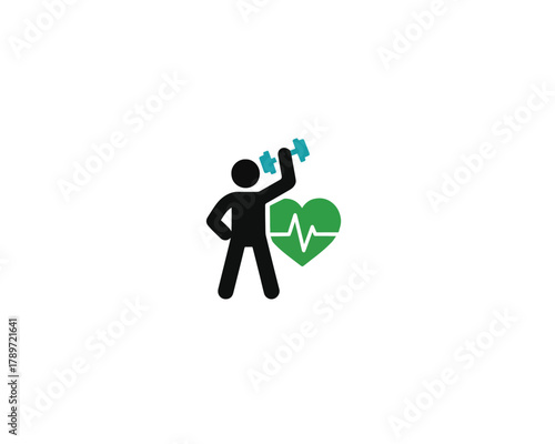 Healthy lifestyle icon vector design illustration.
