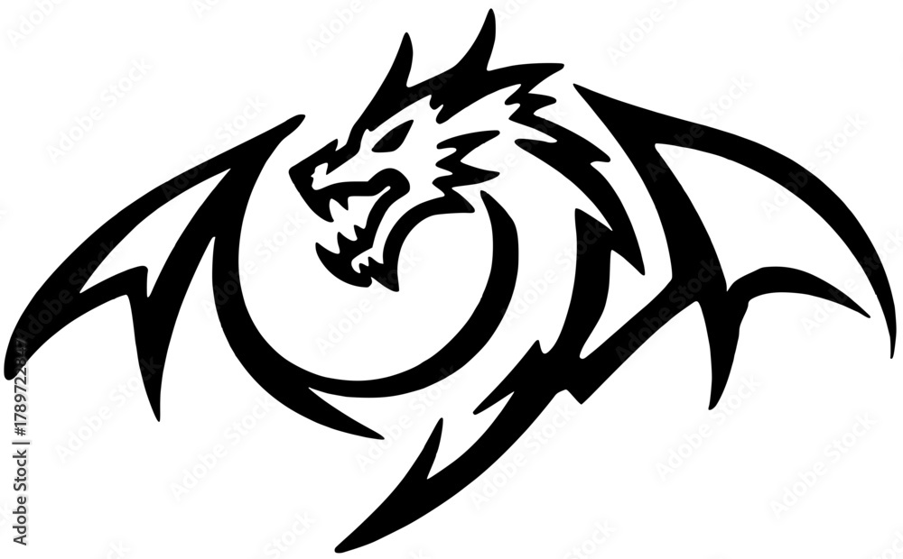 Obraz premium dragon tattoo design