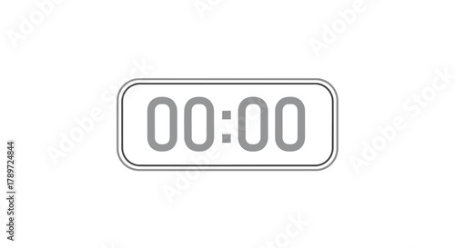 A digital timer displaying 0000 set against a stark white backdrop framed by a rectangular border
