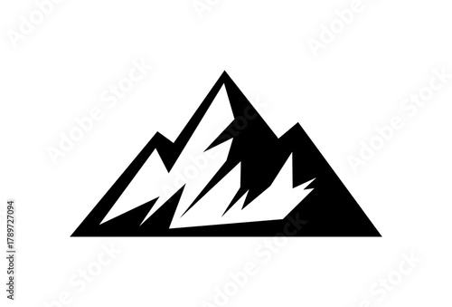 Stilisierter Berg mit drei Gipfeln