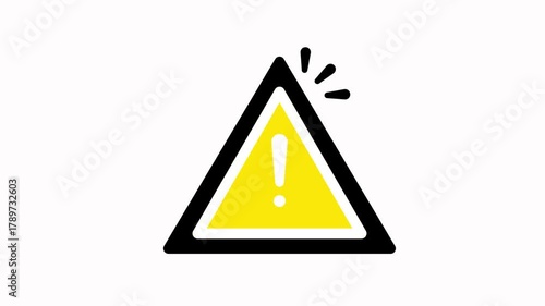 attention  icon animation simple flat