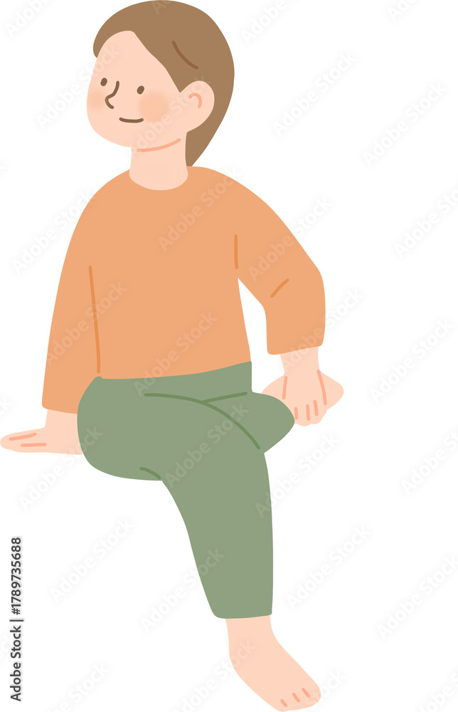 Fototapeta premium Woman in yoga preparation pose