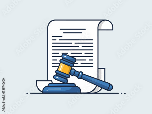 This image features a gavel and a legal document, symbolizing law, justice, and authority in legal matters. It highlights the serious nature of the judicial process.