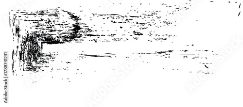 Abstract black and white distressed grunge texture with paint splatters and rough brush strokes