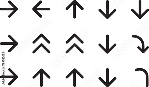 Arrows vector icon set