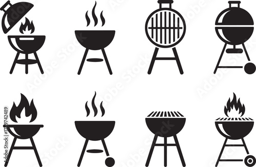 Grill icon set
