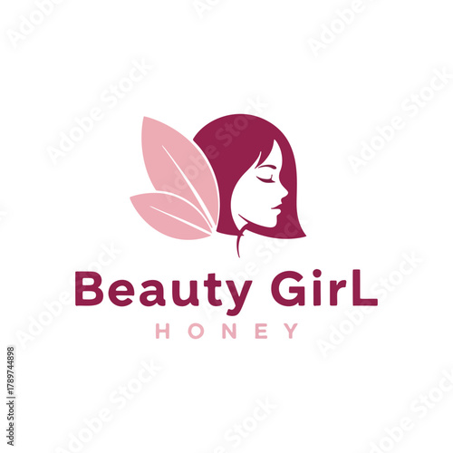 Elegant Woman Profile Logo for Beauty Brand
