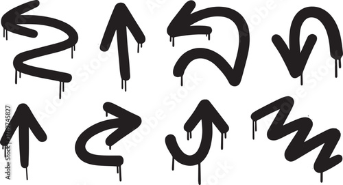 Arrows graffiti style drip set