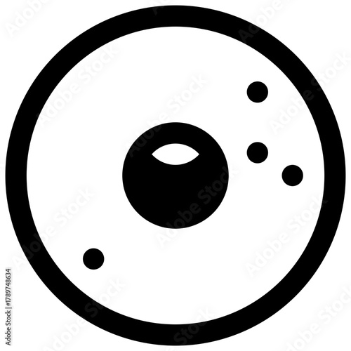 Wheel. Outlined stroke vector icon with black-filled details.