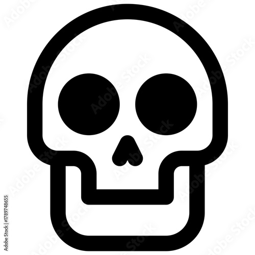Homo sapiens. Outlined stroke vector icon with black-filled details.
