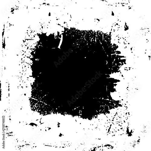 Unique abstract black texture with rough edges and light background creates a striking visual contrast and artistic appearance