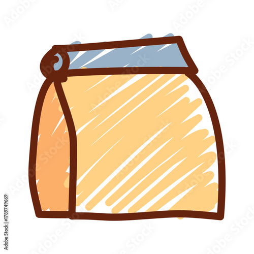 Coffee Doodle of an lunch bag