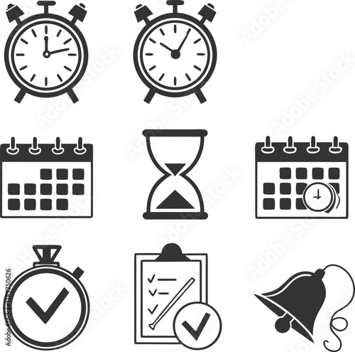 time and money icons