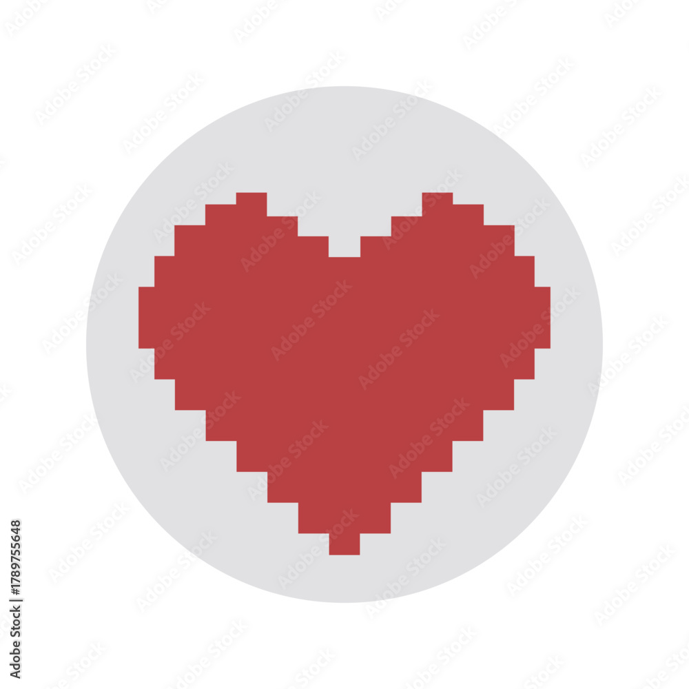 Fototapeta premium Pixel Heart Icon