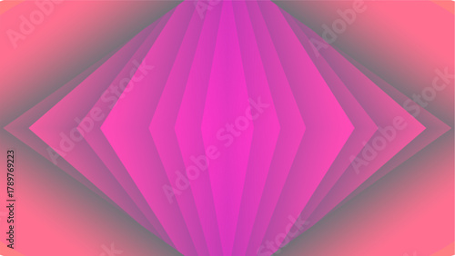 Vibrant Diamond Gradient Symmetrical Background | Abstract Pink to Purple Rhombus Design | Geometric Gemstone Burst Pattern.eps