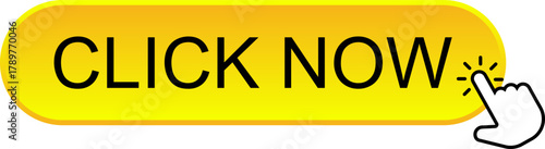 Shopping Cart Buy Now Button. Click Here Button. Buy now red button with hand cursor. Button hand pointer clicking. Click here banner. Online shopping. 