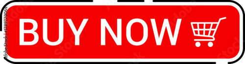 Shopping Cart Buy Now Button. Click Here Button. Buy now red button with hand cursor. Button hand pointer clicking. Click here banner. Online shopping. 