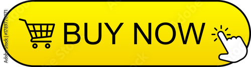 Shopping Cart Buy Now Button. Click Here Button. Buy now red button with hand cursor. Button hand pointer clicking. Click here banner. Online shopping. 