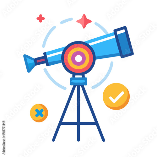 Business Vision Telescope Icon