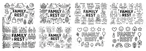 Family rest outdoor activities and relaxation