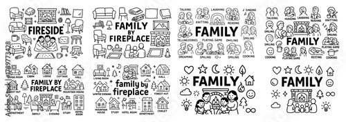 Cozy family moments around the fireplace