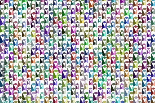 Abstract digital pattern featuring densely packed, multicolored, stylized human faces symbolizing diversity, community, and crowd movement.
