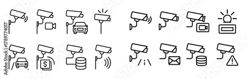 Minimalist Traffic Camera Icons