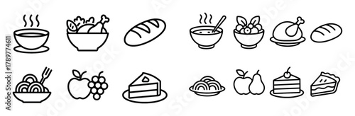Minimalist Meal Icons