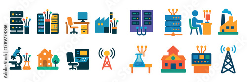 Fiber Optic Locations Icons