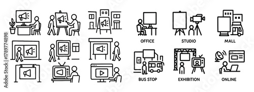 Doodle Ad Business Icons