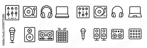 Minimalist DJ Icons