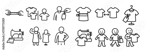 Clothing Size Icon Grid