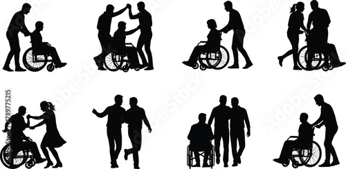 vector silhouettes of people