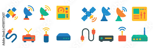 Satellite Communication Icons