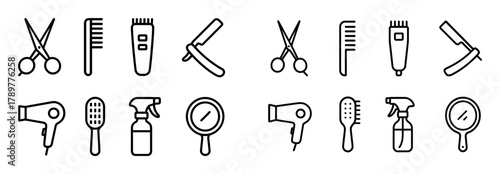 Minimalist Haircut Icons