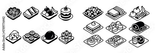 Isometric Buffet Icons