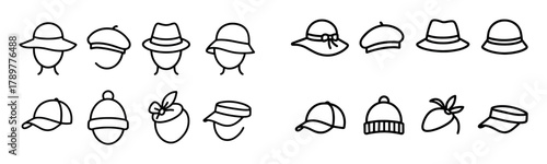 Minimalist Hat Icons