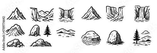 Mountain Landscape Icons