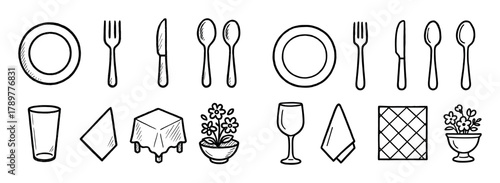 Table Setting Icons