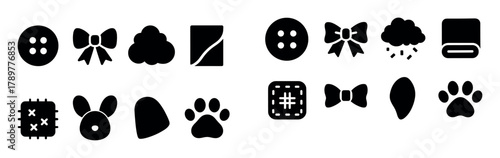 Soft Toy Icon Set